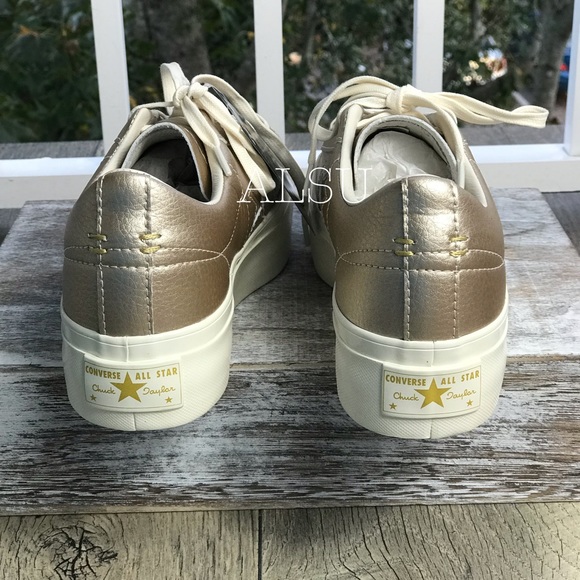 Converse One Star Platform Light Gold W AUTHENTIC - Picture 6 of 8